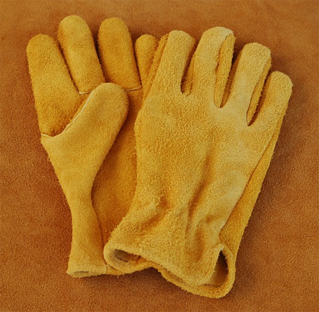 (image for) Elk Hide Suede Work Gloves with Elastic Back